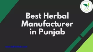 Best Herbal Manufacturer in Punjab