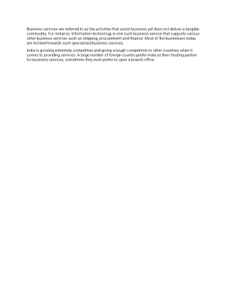 business services are referred