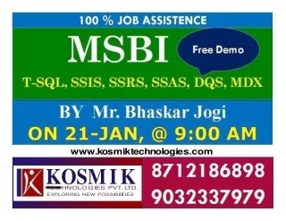 MSBI TRAINING IN HYDERABAD | MSBI ONLINE TRAINING IN HYDERABAD