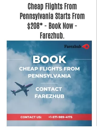 Cheap Flights From Pennsylvania - Farezhub.
