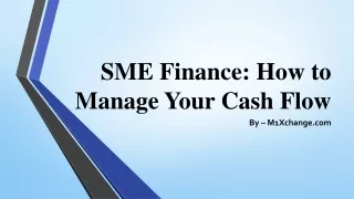 sme finance how to manage your cash flow