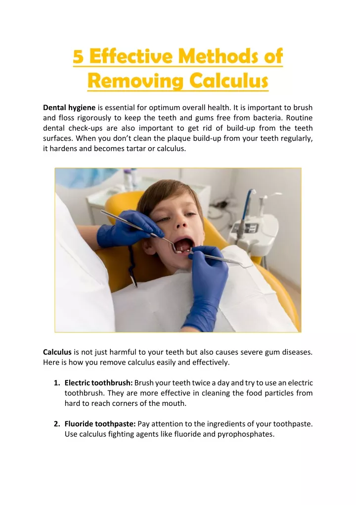 5 effective methods of removing calculus