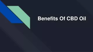 Benefits Of CBD oil
