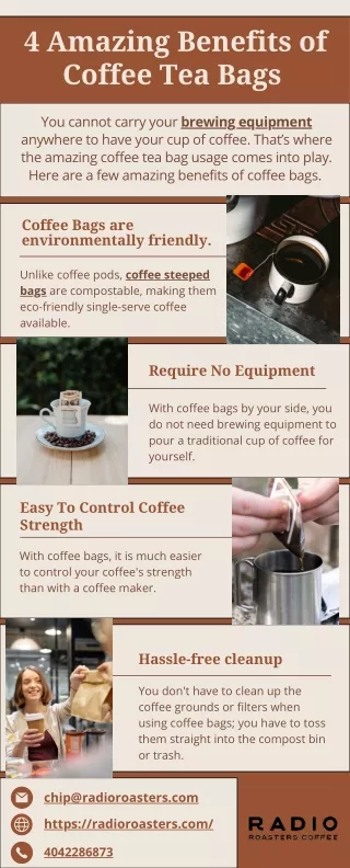 4 Amazing Benefits of Coffee Tea Bags