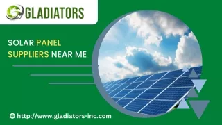 solar panel suppliers near me