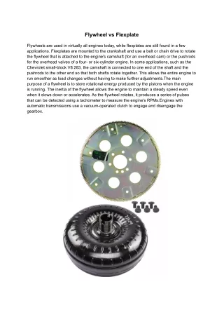 Flywheel vs Flexplate (1)