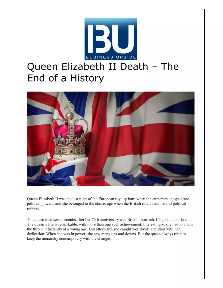 queen elizabeth ii death the end of a history