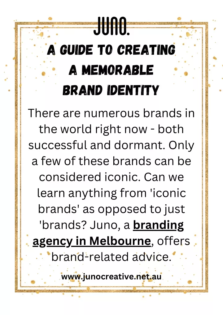 a guide to creating a memorable brand identity
