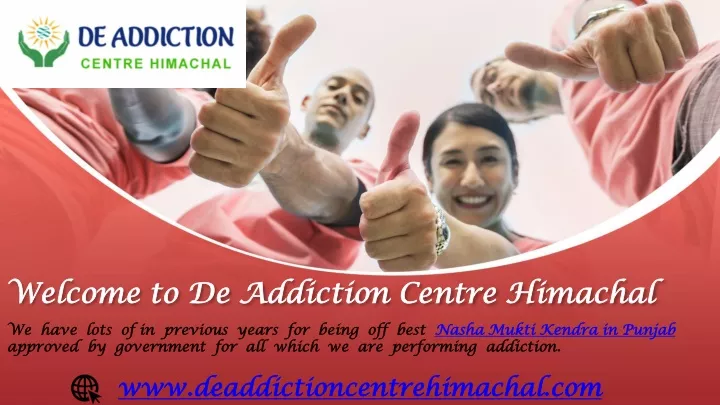 welcome to de addiction centre h imachal