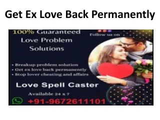 Get Ex Love Back Permanently
