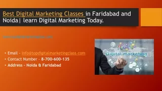 Top Digital Marketing Classes  in Faridabad and Ghaziabad - learn Digital Market