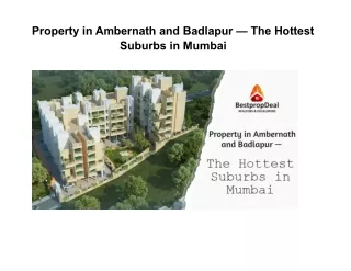 Property in Ambernath and Badlapur  — The Hottest Suburbs in Mumbai
