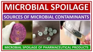 SOURCE OF SPOILAGE, PHARMACEUTICAL MICROBIOLOGY