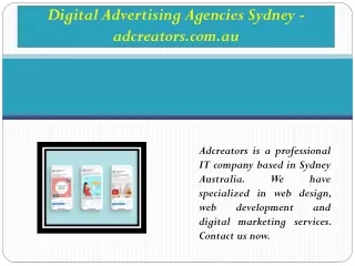 Digital Advertising Agencies Sydney - adcreators.com.au