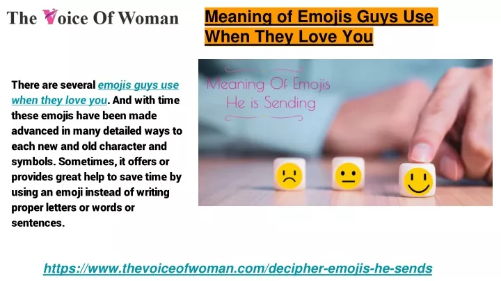meaning of emojis guys use when they love you