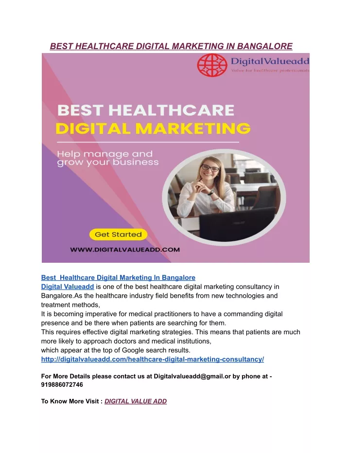 best healthcare digital marketing in bangalore