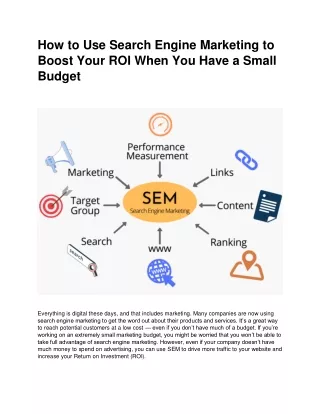 how to use search engine marketing to boost your