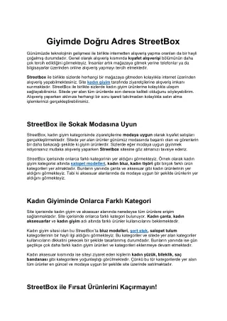 giyimde do ru adres streetbox