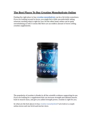 The Best Places To Buy Creatine Monohydrate Online.docx