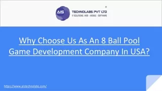why choose us as an 8 ball pool game development company in usa