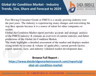 global air condition market industry trends size