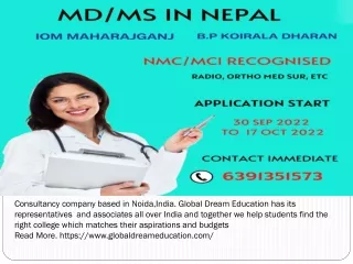 Study MD MS in Nepal |Admission in PG MD MS Courses in Nepal |MBBS in Nepal