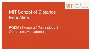 mit school of distance education