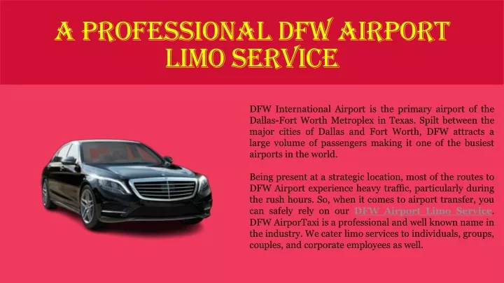 a professional dfw airport limo service