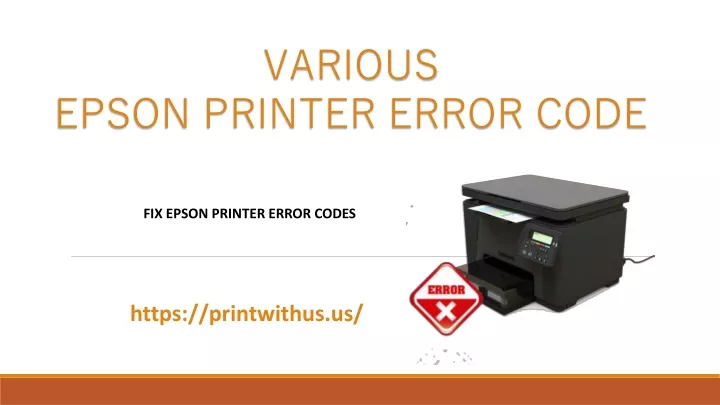 various epson printer error code
