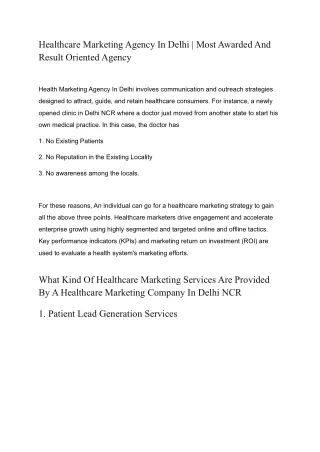 Medical care Marketing Agency In Delhi | Most Awarded And Result Oriented Agency