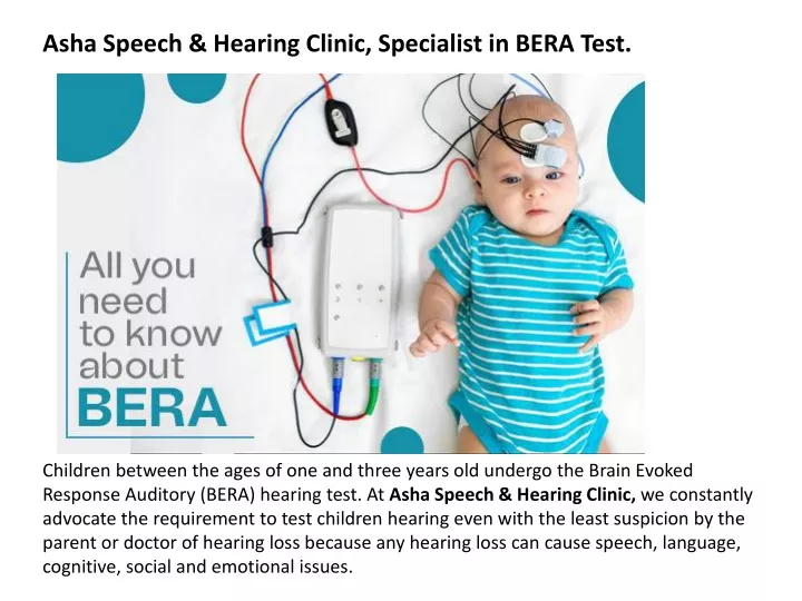 asha speech hearing clinic specialist in bera test