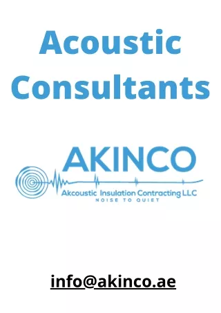 acoustic consultants