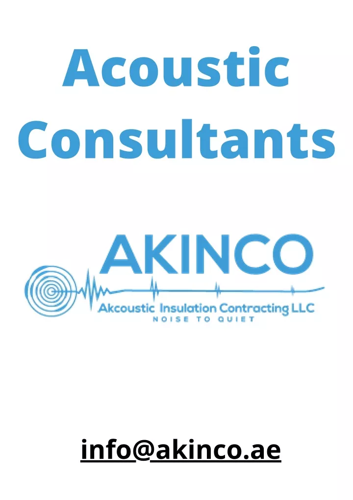 acoustic consultants