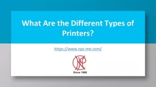 What are the Different Types of Printers