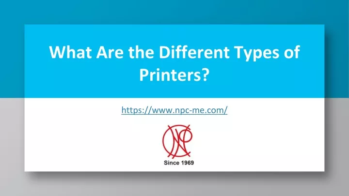what are the different types of printers