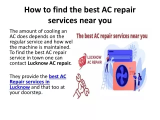 How to find the best AC repair service near you