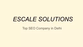 seo agency in noida - ESCALE SOLUTIONS