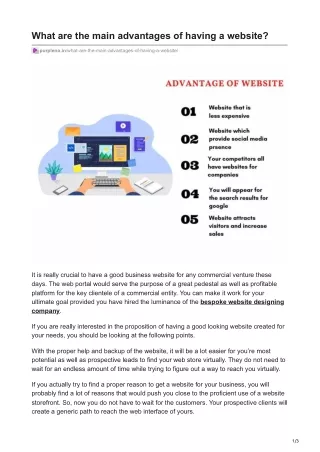 What are the main advantages of having a website