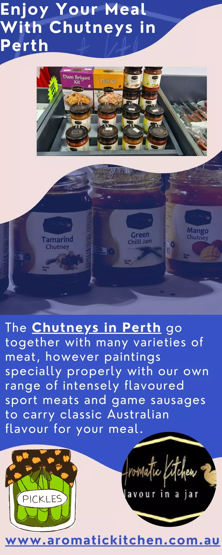 enjoy your meal with chutneys in perth