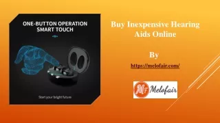 Buy Inexpensive Hearing Aids Online | Melofair Inc