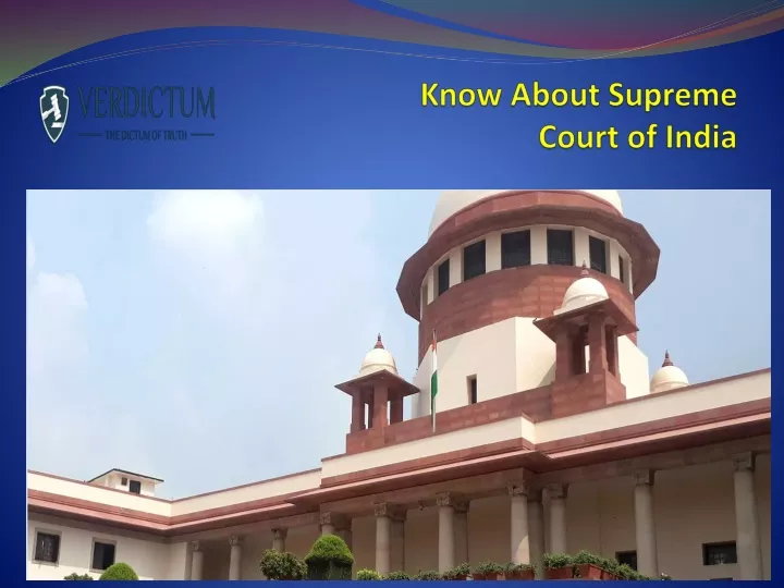 know about supreme court of india