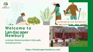 Professional landscaping with landscaper in Newbury