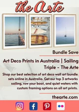 Art Deco Prints in Australia | Sailing Triple - The Arte