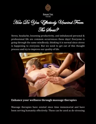 Get Ultimate Relaxation & Relief With The Help Of Four Hands Massage