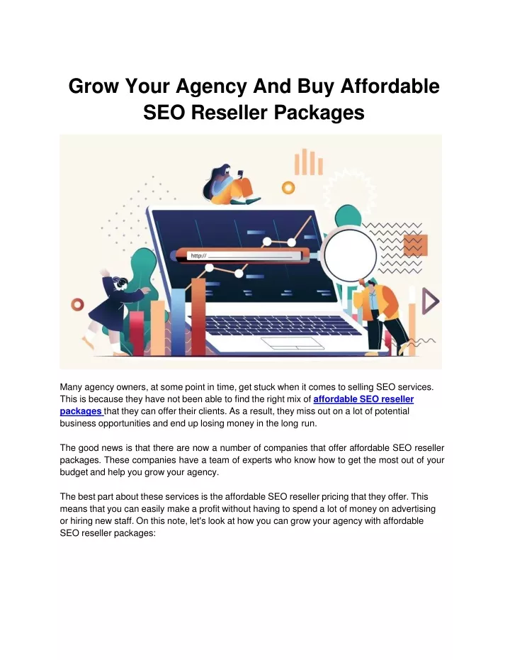 grow your agency and buy affordable seo reseller packages