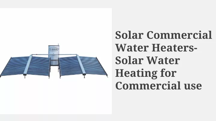 solar commercial water heaters solar water