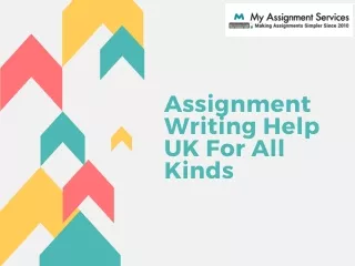 Assignment Writing Help UK For All Kinds