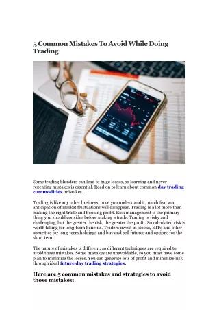 5commonmistakestoavoidwhiledoing trading