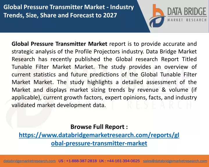 global pressure transmitter market industry