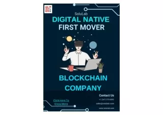 Digital Native First Mover - Blockchain Development Company